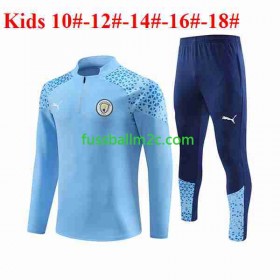 Manchester City Kinder Blau Sweatshirts Anzüge 2023-2024